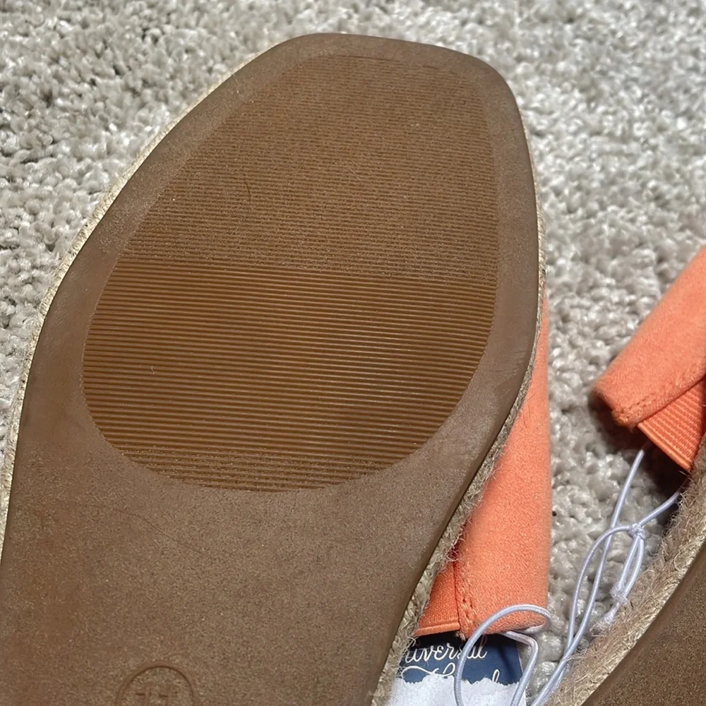Universal thread orange tan espadrilles size 11 new